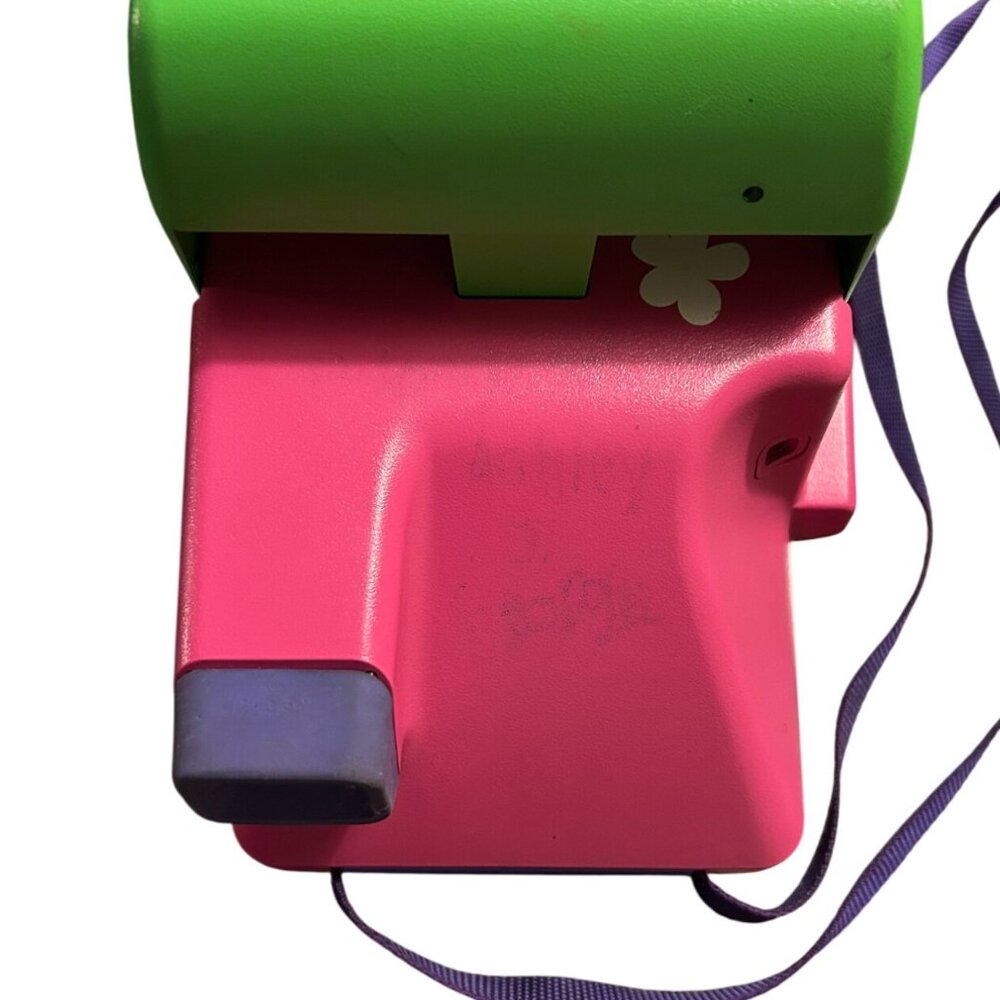 Barbie Polaroid Camera Pink Green Vintage 600 Instant Film Strap Retro Photograp - Picture 3 of 6